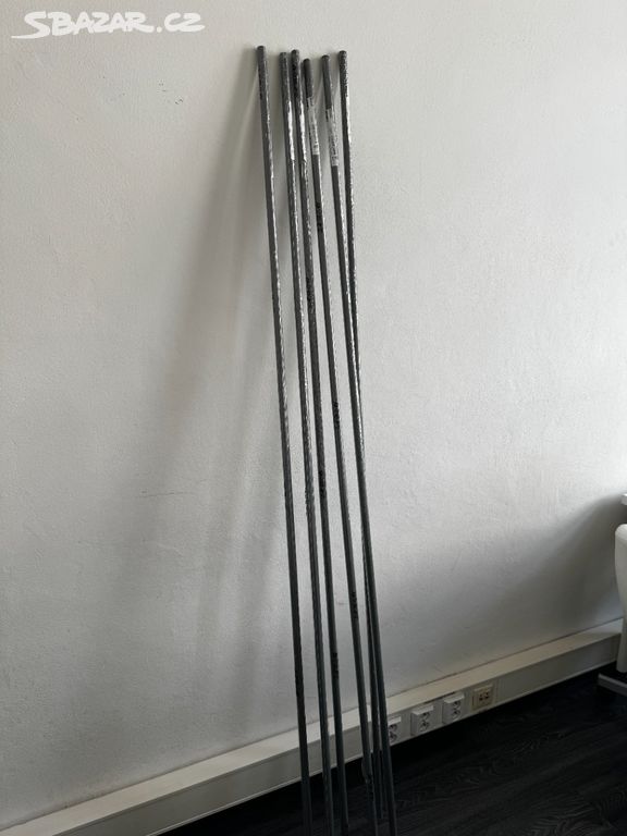 Závěsová tyč Ikea RACKA 6ks + koncovka RAFFIG 5ks