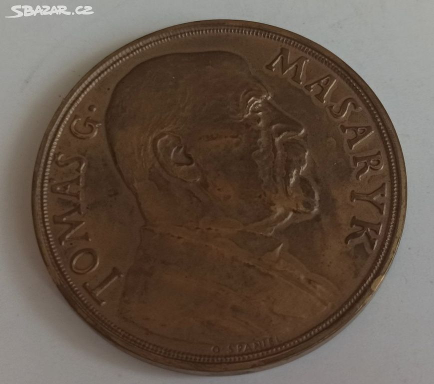 Bronzová medaile T.G. Masaryk 85. narozeniny 1935