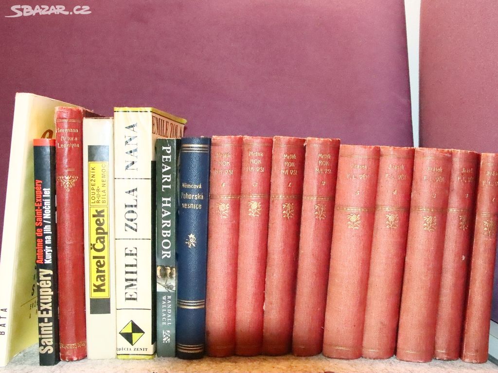 Staré knihy, F.L.Věk, Rok na vsi.atd staré vydání