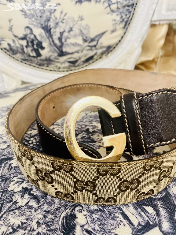 Pásek G Buckle GG Canvas Belt, vel. dírek 85-90 cm