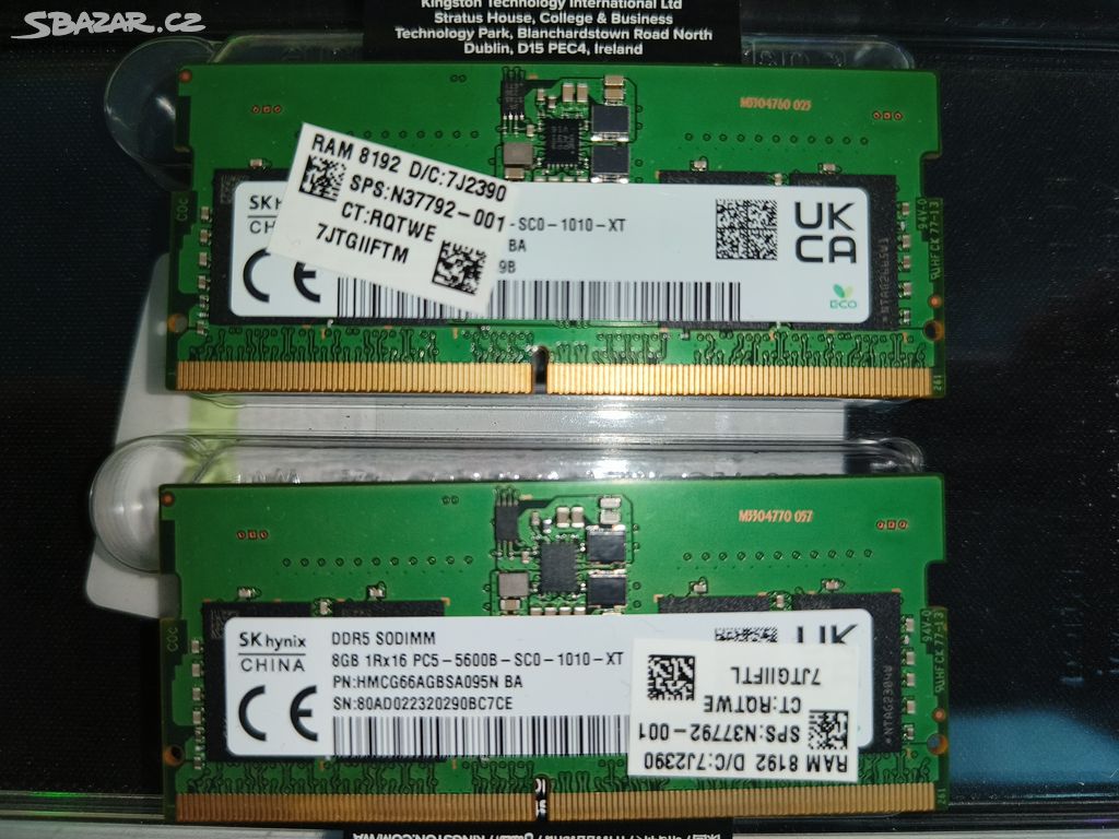 16 GB Kit (2 x 8GB) DDR5 SODIMM 5600MHz