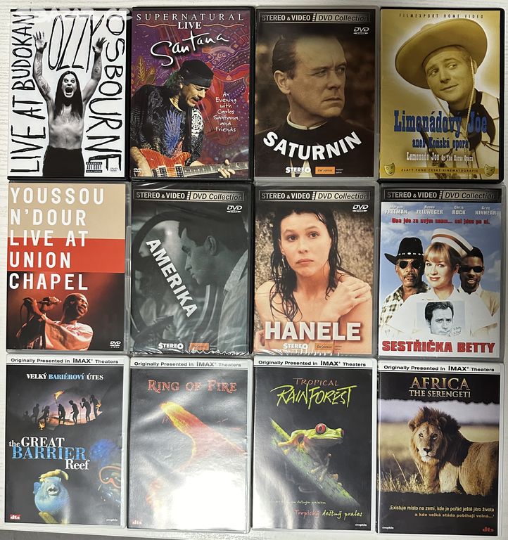 DVD filmy originál 12 ks