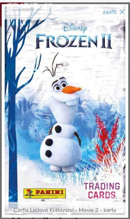 Sběratelské karty FROZEN II - Ledové království