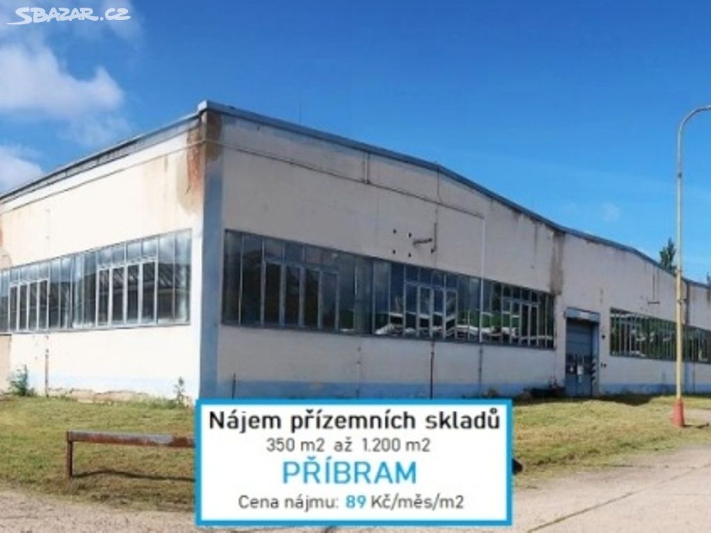 Nájem skladů, výroby, od 1000 m2, PŘÍBRAM