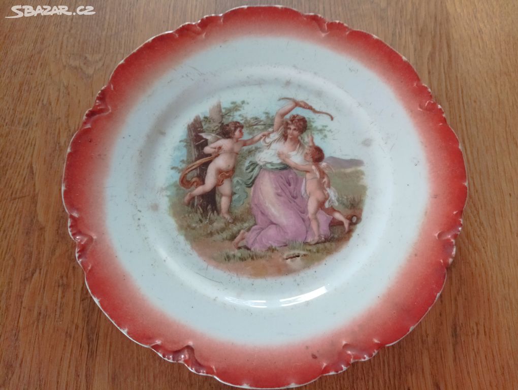 STAROŽITNÝ PORCELÁNOVÝ TALÍŘ HAVILAND LIMOGES FRAN