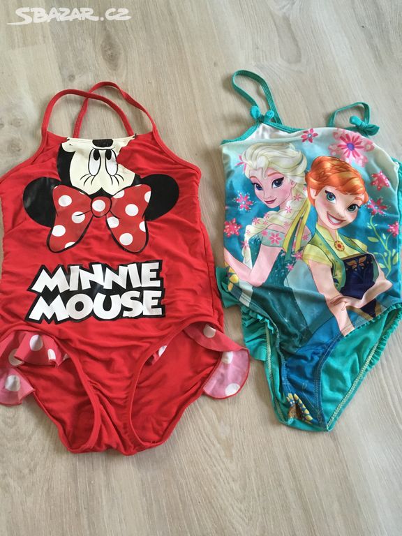 Dívčí plavky Minnie plus zdarma Frozen 122