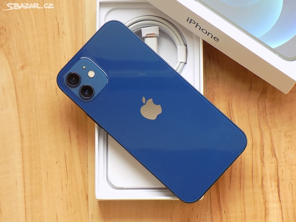 APPLE iPhone 12 256GB Blue - ZÁRUKA - TOP STAV