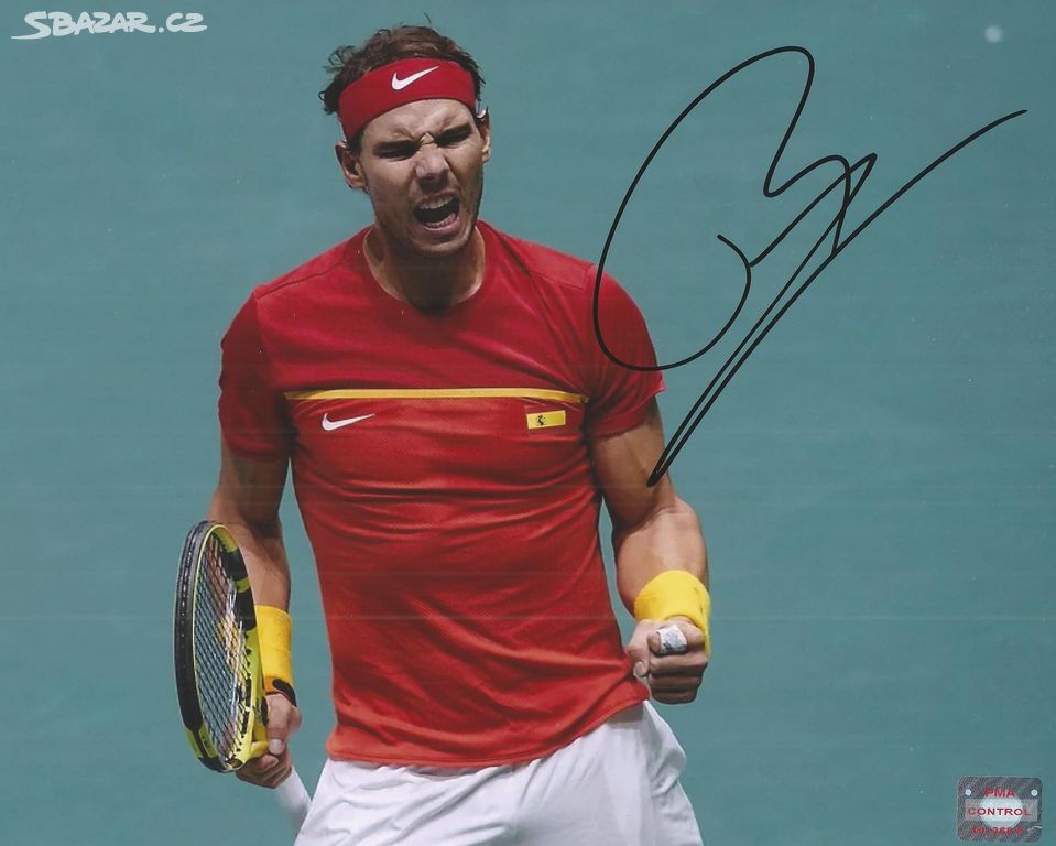 Rafael Nadal - foto s podpisem, COA + hologram