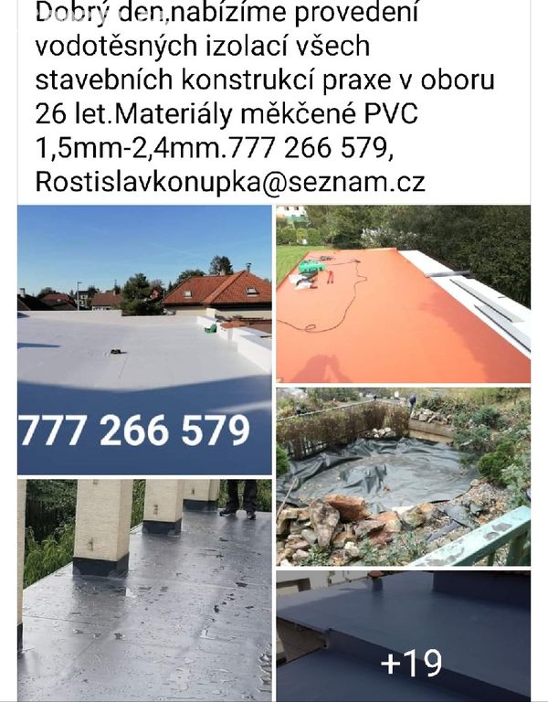 Vodotěsné izolace stavebních konstrukcí