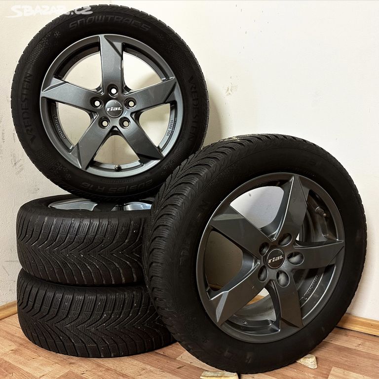 VW/ŠKODA/SEAT 5x112 R16 ET50+ZIMNÍ 205/55R16 6/4mm