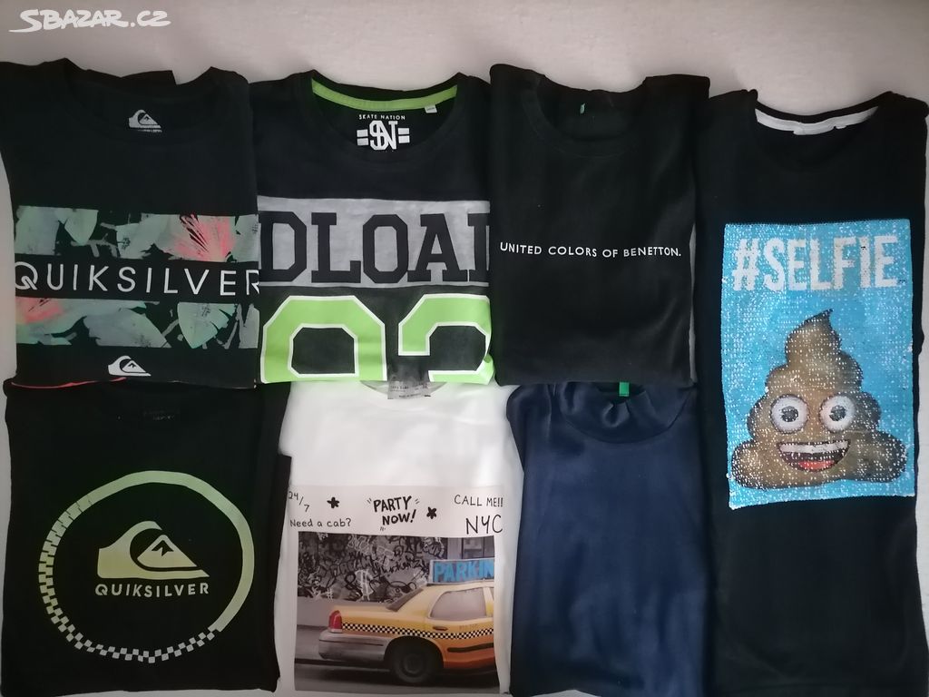 Quiksilver,Zara, Benetton Dětská trika balíček