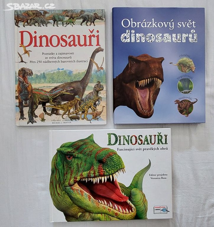 Knihy Dinosauři 3ks.