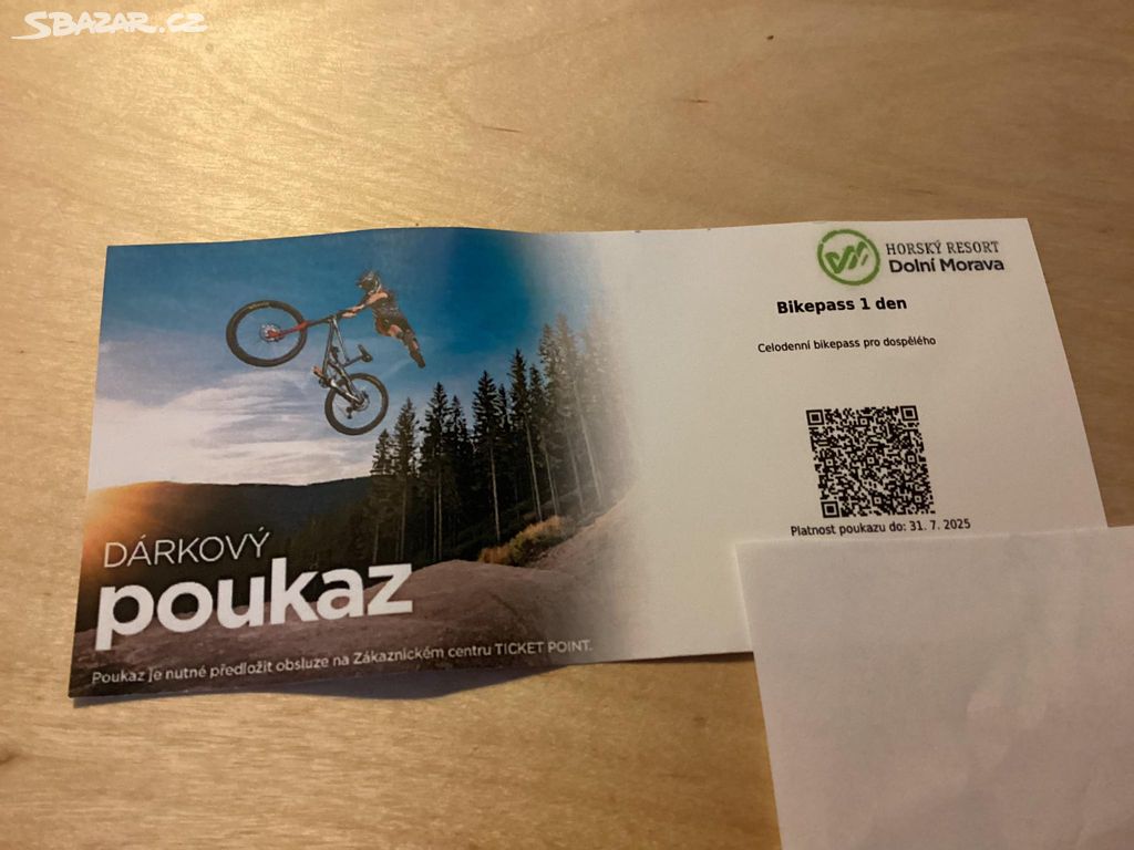 Bikepass Dolní Morava - 1 denní dospělý