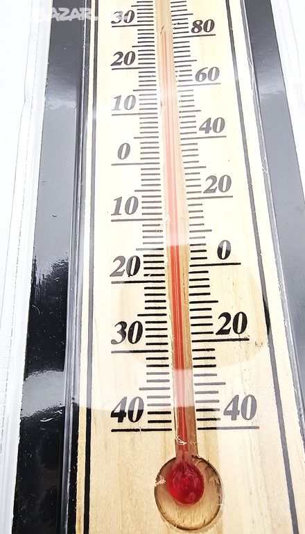 Dřevěný teploměr venkovní/vnitřní -40°C až +50°C