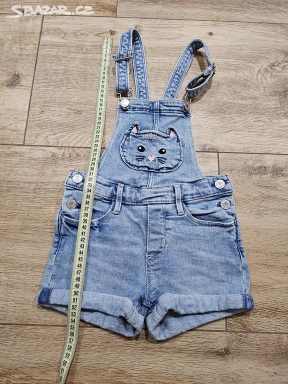 Džínové kraťasy s laclem 116 Denim