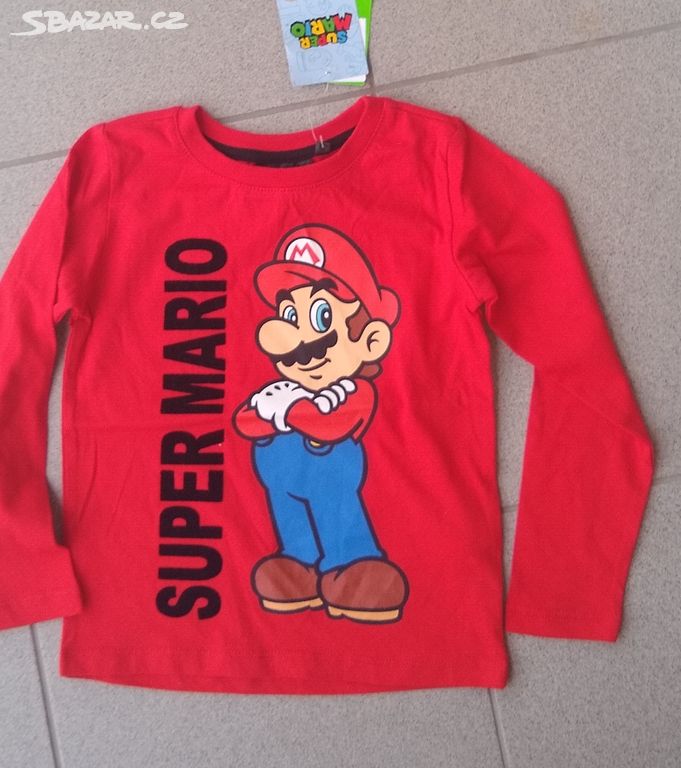 Nové tričko Super Mario 104 110 Nintendo 3D