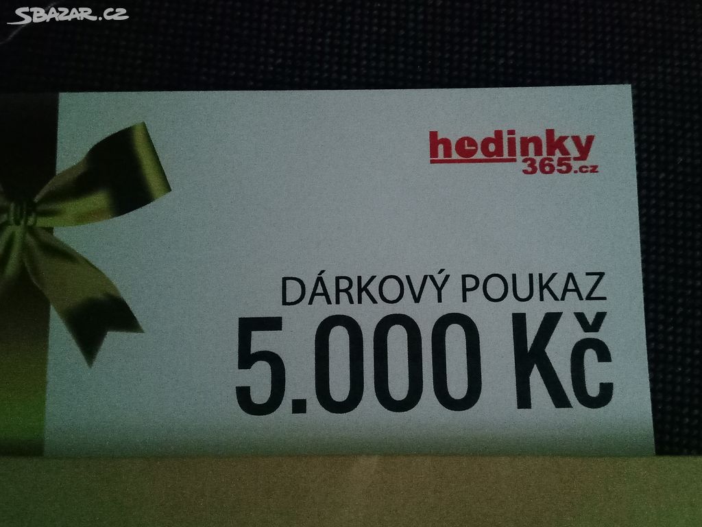 Hodinky 365 - poukaz v hodnotě 5.000,-kč