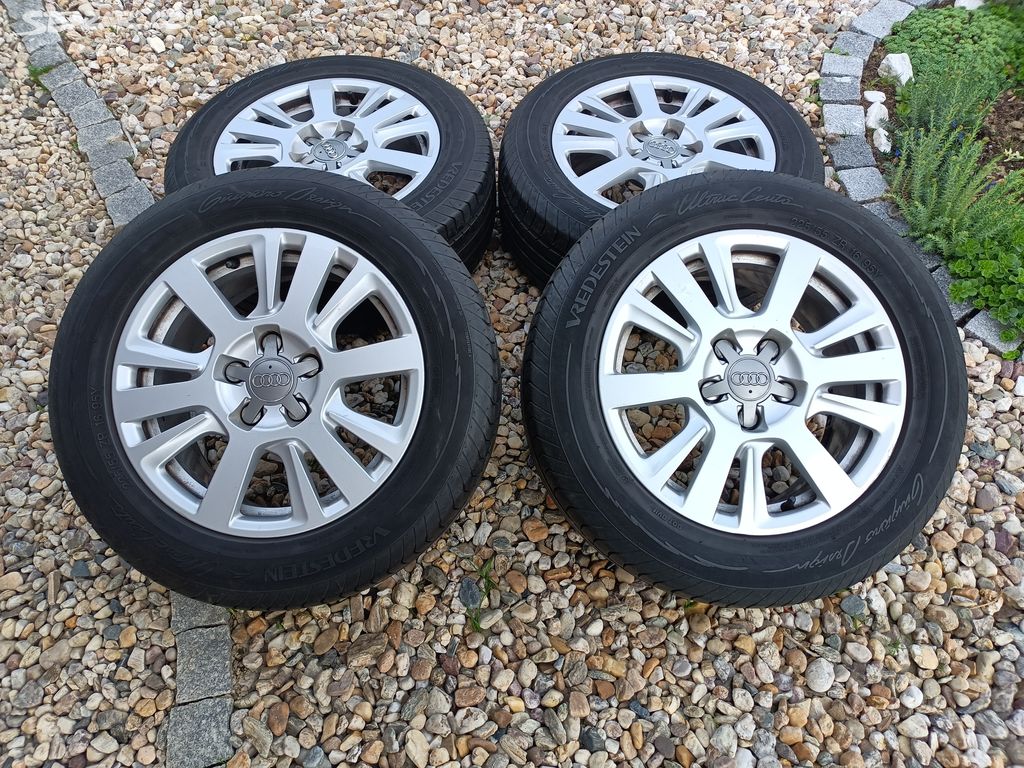 Original kola Audi:7,5Jx16 5x112 ET45+letni pneu