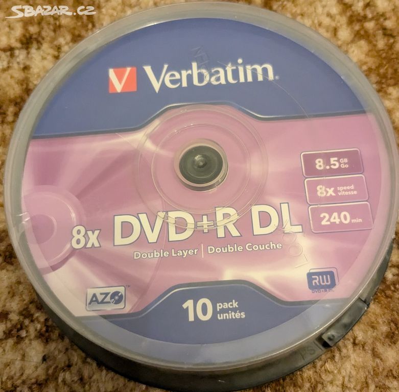 Verbatim DVD+R DualLayer, 8.5GB, 8x, 10cake