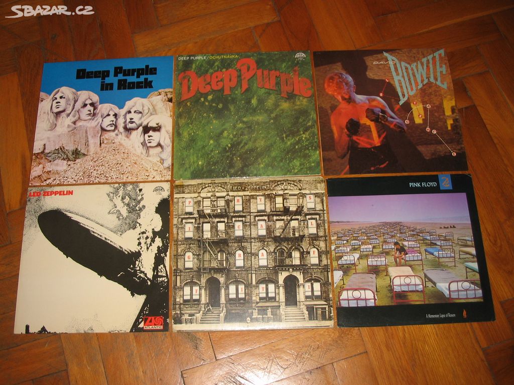 LP vinyly = Pink Floyd, Scorpions, Queen atd.