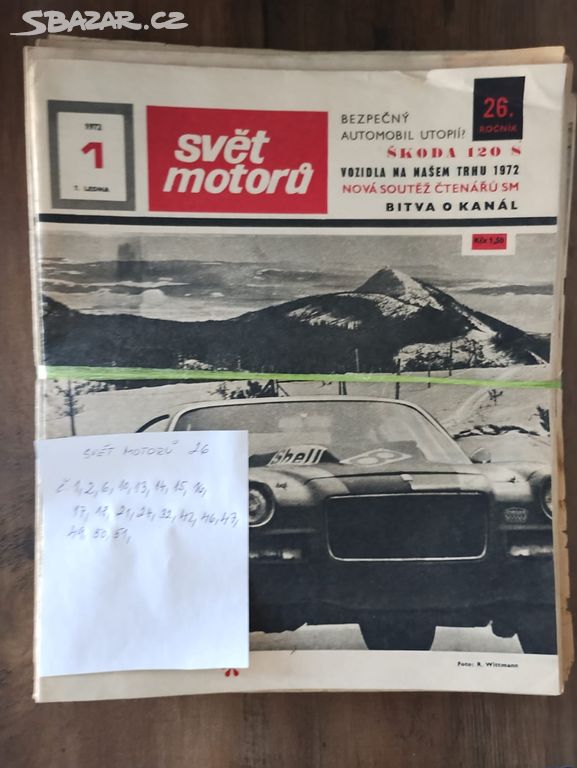 SVĚT MOTORŮ 1972 - NEJVYŠŠÍ NABÍDCE