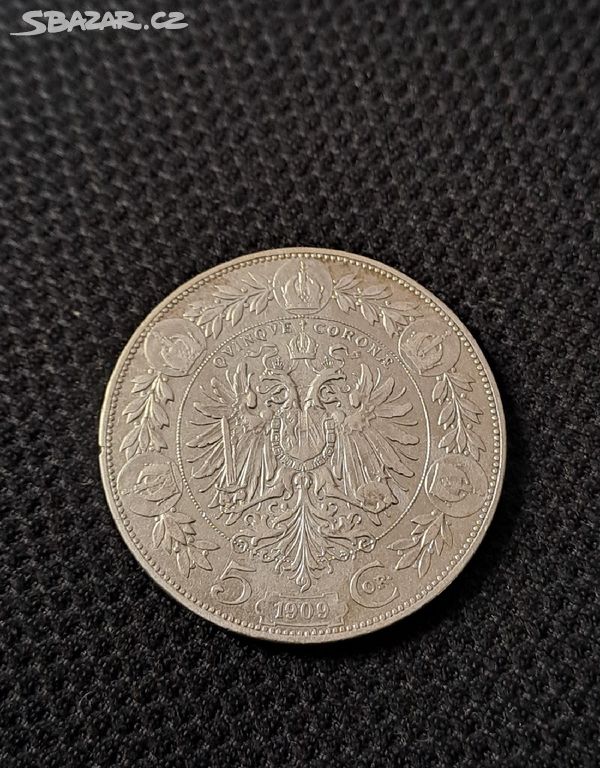 5 koruna 1909 Schwartz FJI RU