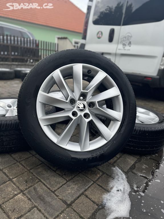 ORIGINÁL Alu Škoda STRATOS R17, 5x112 - TOP STAV