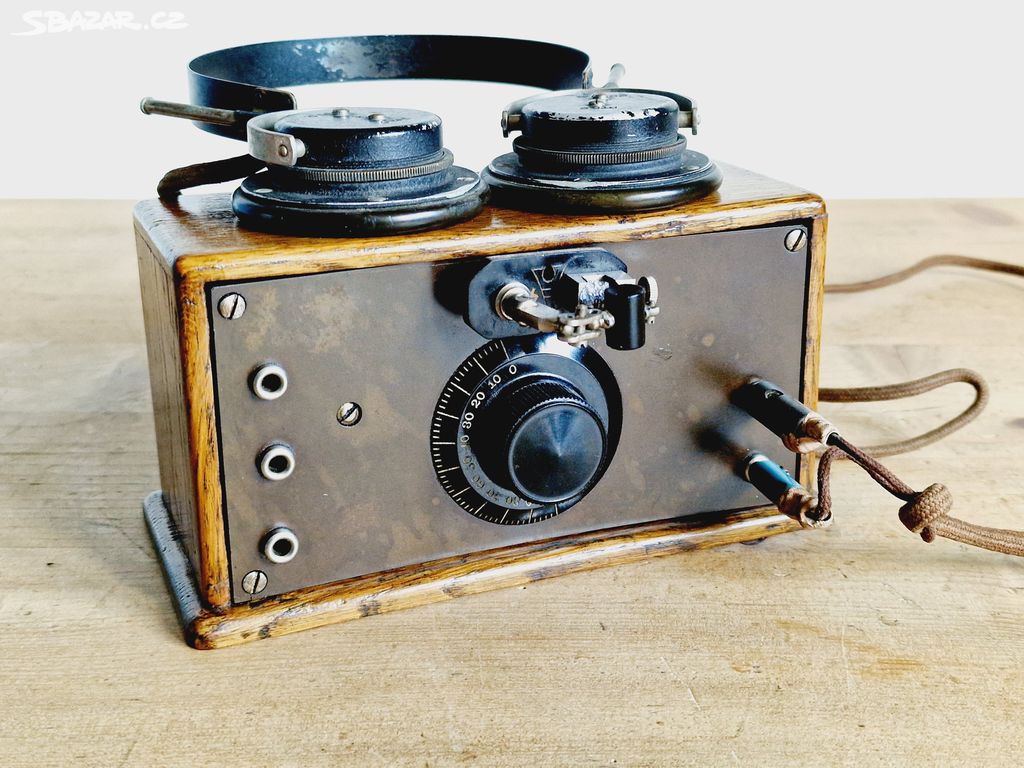 Starožitná rádio krystalka Baltic, 1926, Švédsko