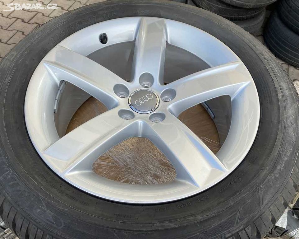 Sada originál AUDI 7.5x17" ET28, 5x112x66.5Dunlop