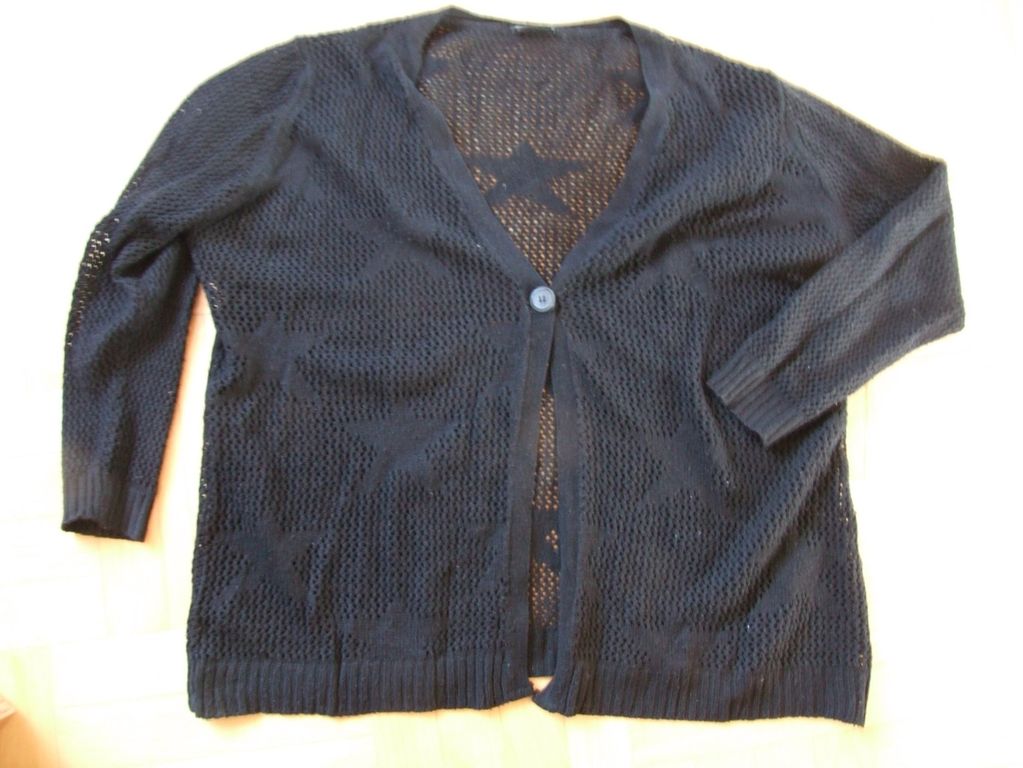 Dámský černý cardigan, svetr, svetřík, vel. 2XL