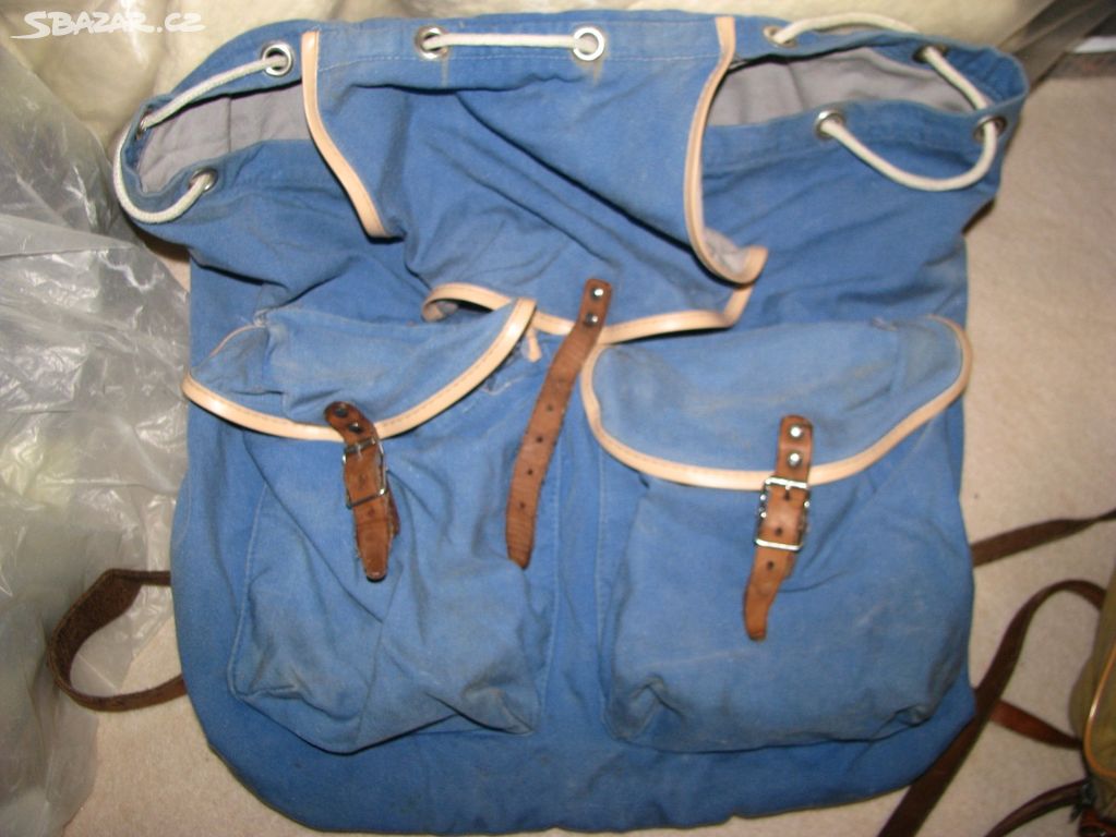 starý batoh čssr, ruksak, krosna