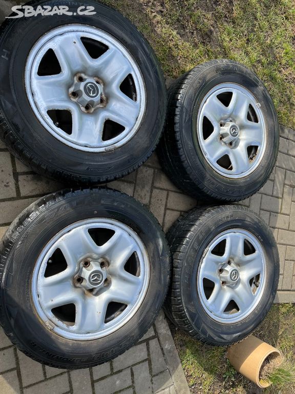 4x plechové disky 5x114 R17, s pneu 50%