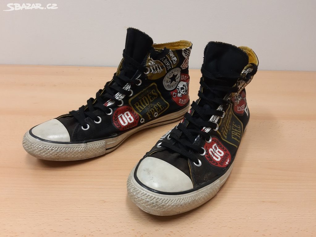 Černé Converse - black/patched (high top)