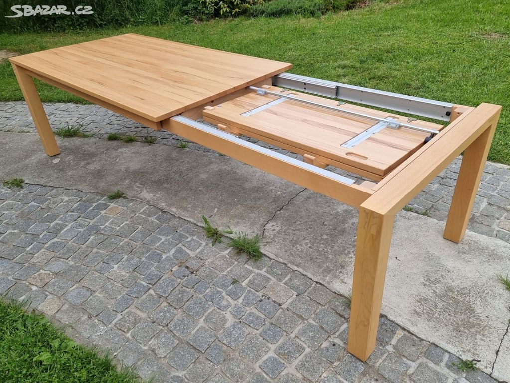 Nový rozkládací stůl BUK MASIV 90x160+100 cm