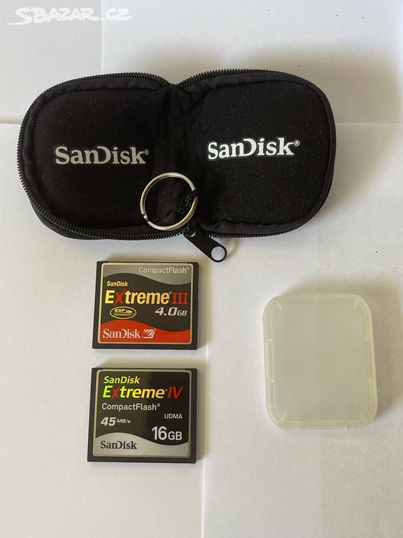 Paměťová karta Sandisk Compact Flash 16GB a 4GB