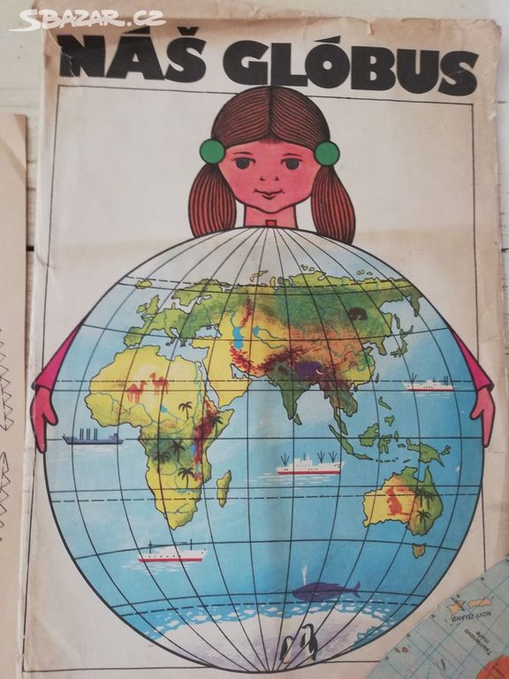Náš globus retro papírová skládačka sběratel