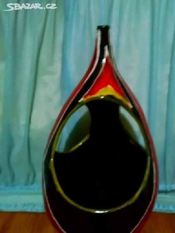 Luxusní váza keramika ART-DECO zajímaví tvar.