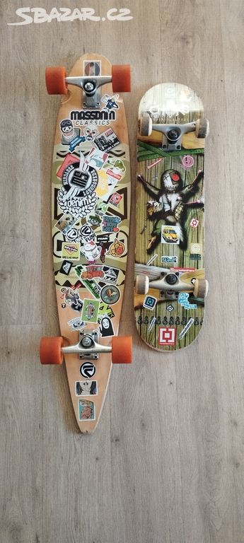 Skateboard a longboard