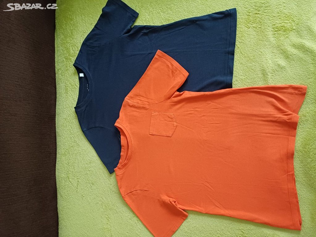 Triko modrá a oranžová vel. 140