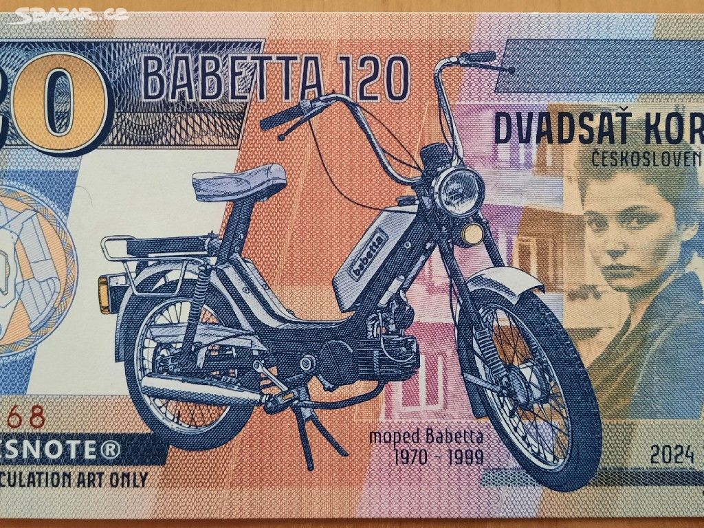 Pamětní bankovka Babetta 120