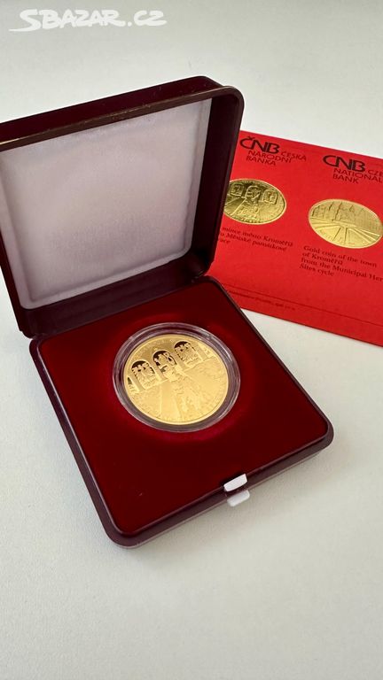 Zlatá mince 5000 Kč 2023 Kroměříž proof