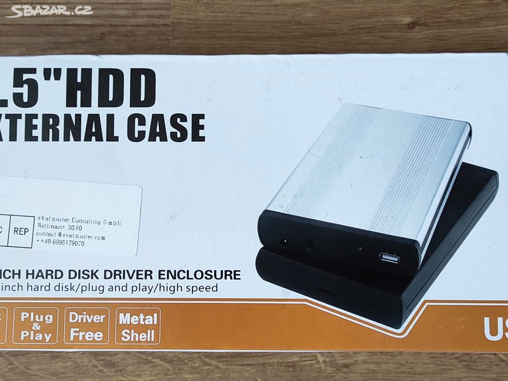 Nový Externí hliníkový box na HDD 3,5"