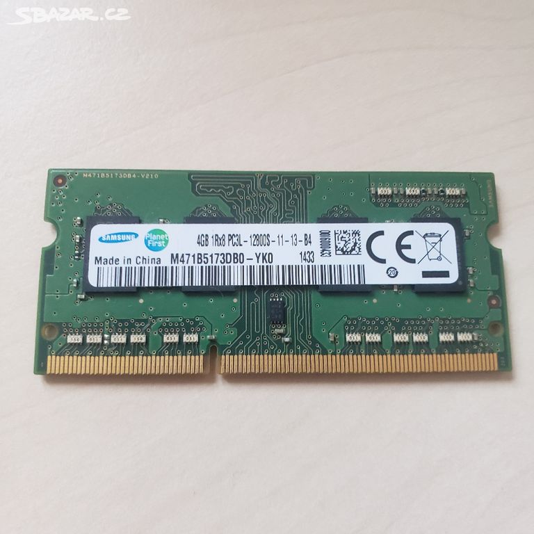 Samsung 4GB SO-DIMM Ram paměť DDR3 12800S-11-13-B4