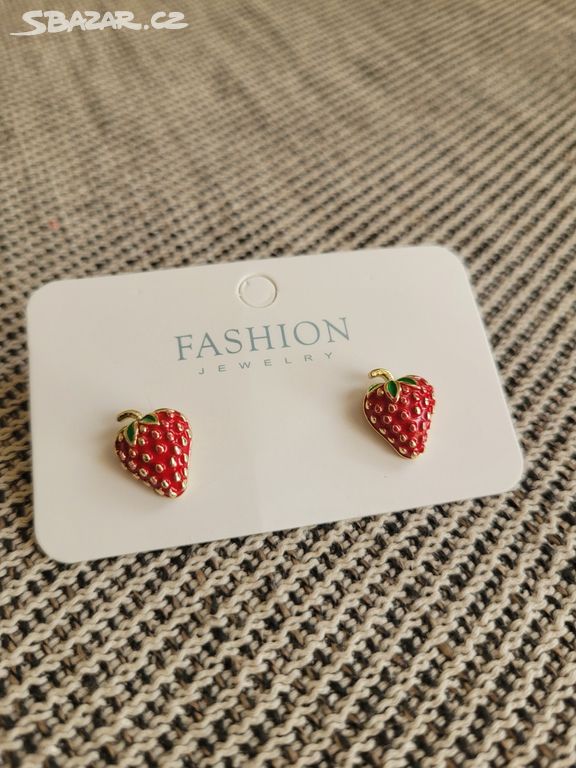 Nové náušnice jahody zn. Fashion Jewelry