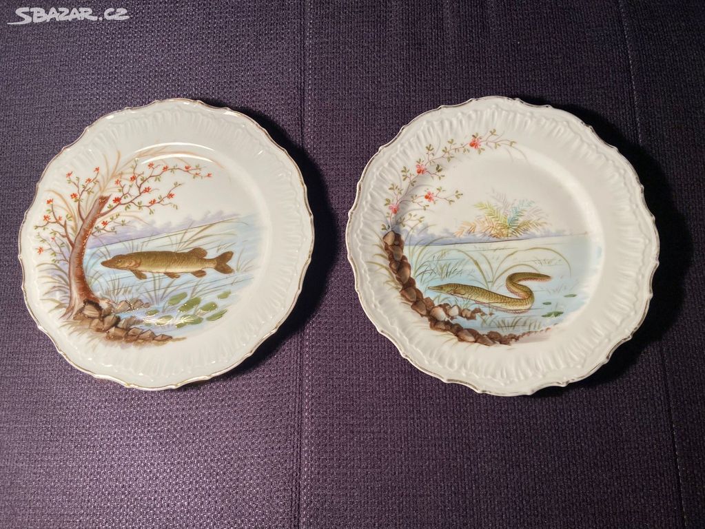 rarita - nádherné ručné malované 2 malé talířky