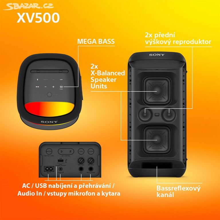 Sony xv500 BT reproduktor na baterie