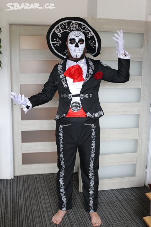 Kostým Dia de los muertos mexický seňor vel. M