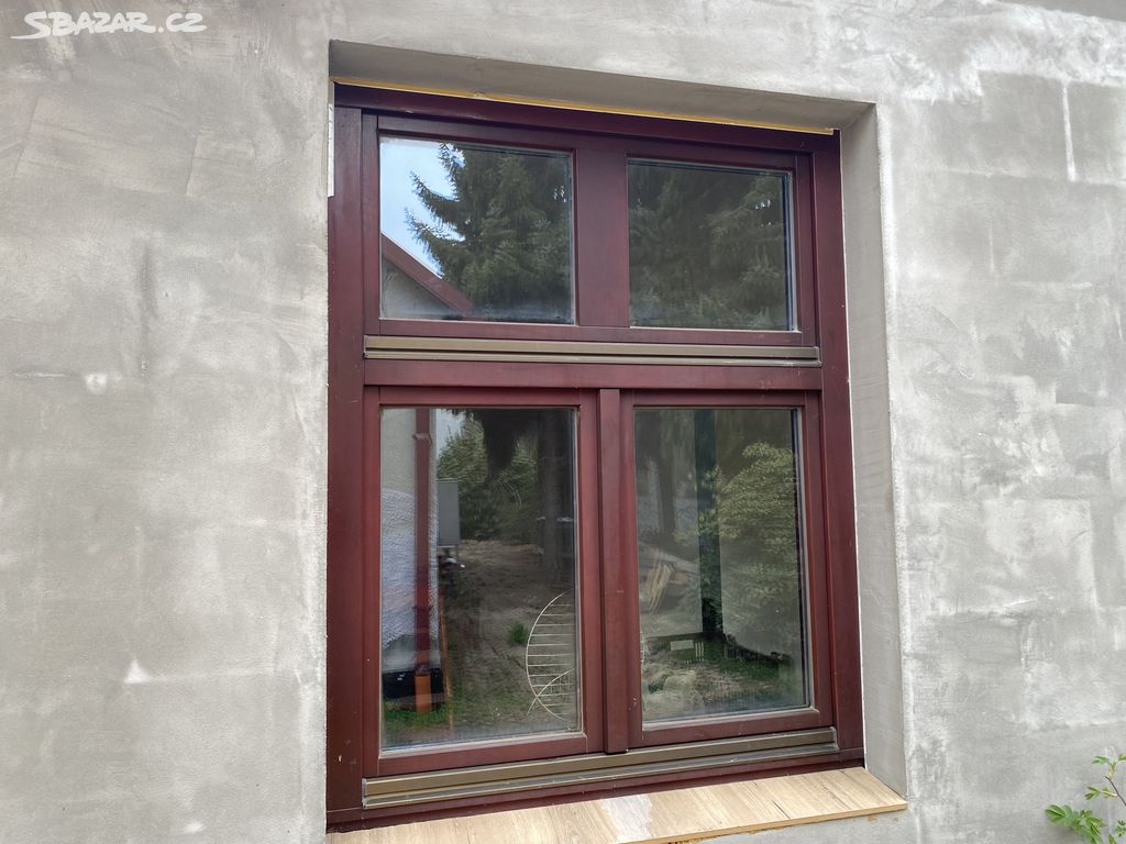 Dřevěná dvojitá okna 120x150 cm