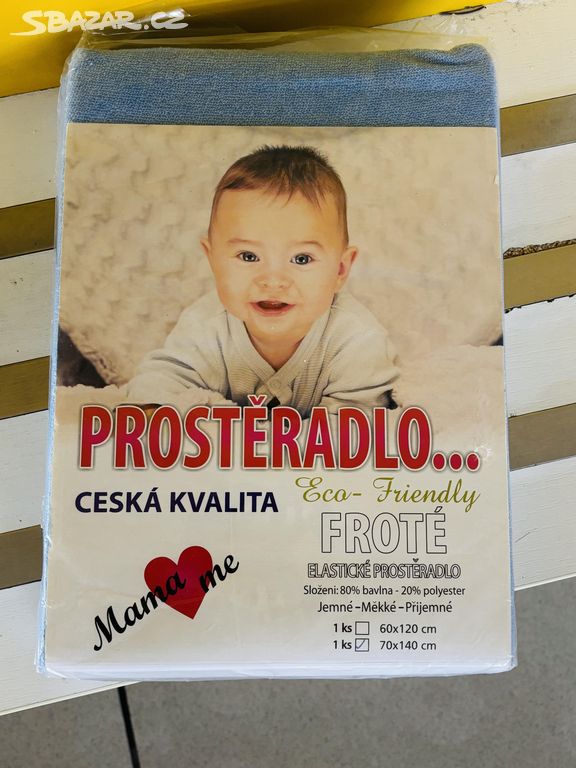 Nové froté prostěradlo 70x140 - česká kvalita