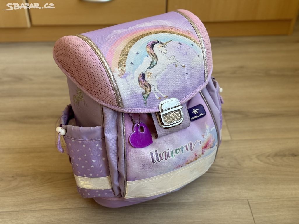 Školní aktovka Belmil MiniFit Rainbow Unicorn